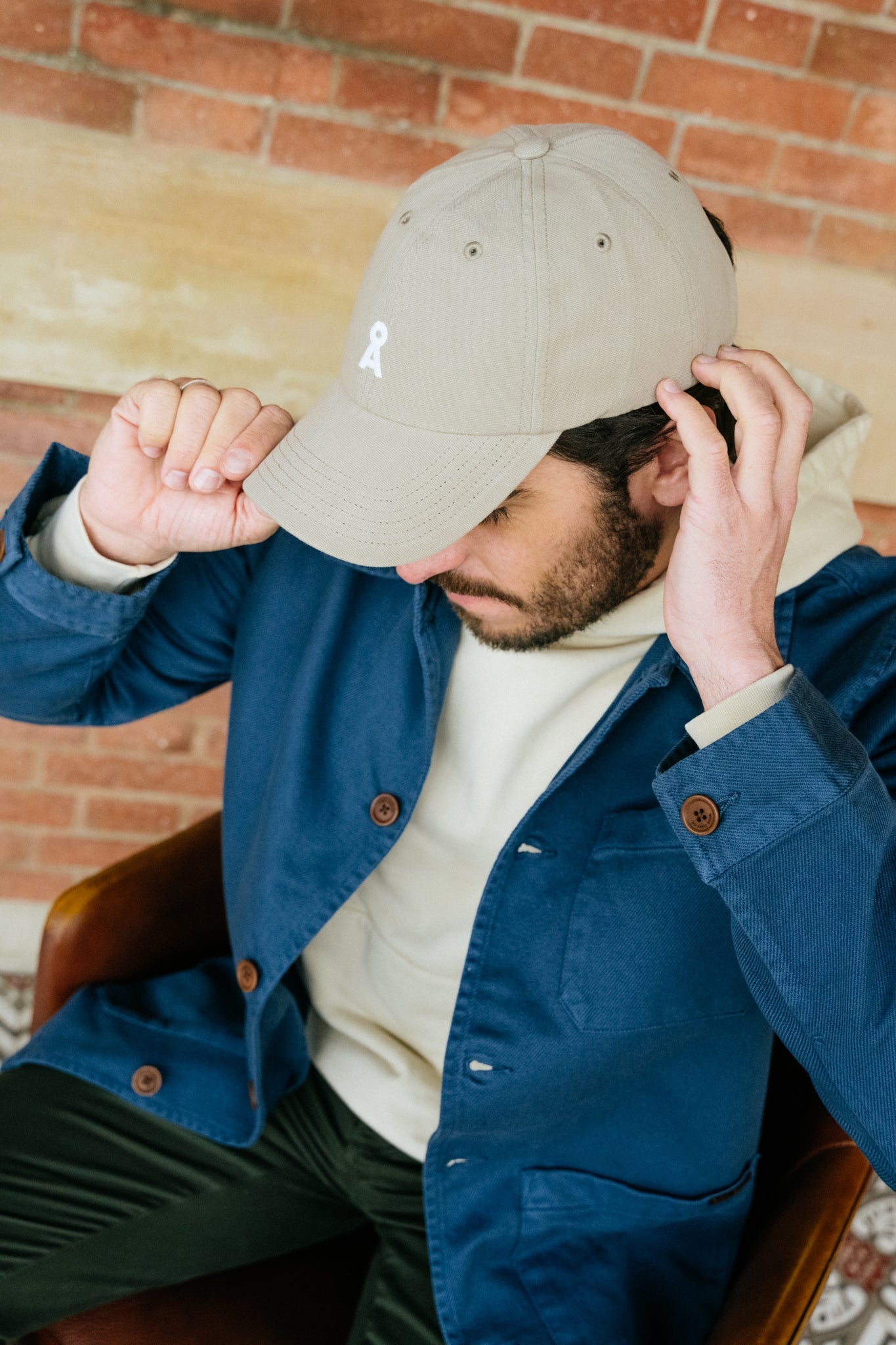 Casquette sable en coton bio - yenaas bold sand stone