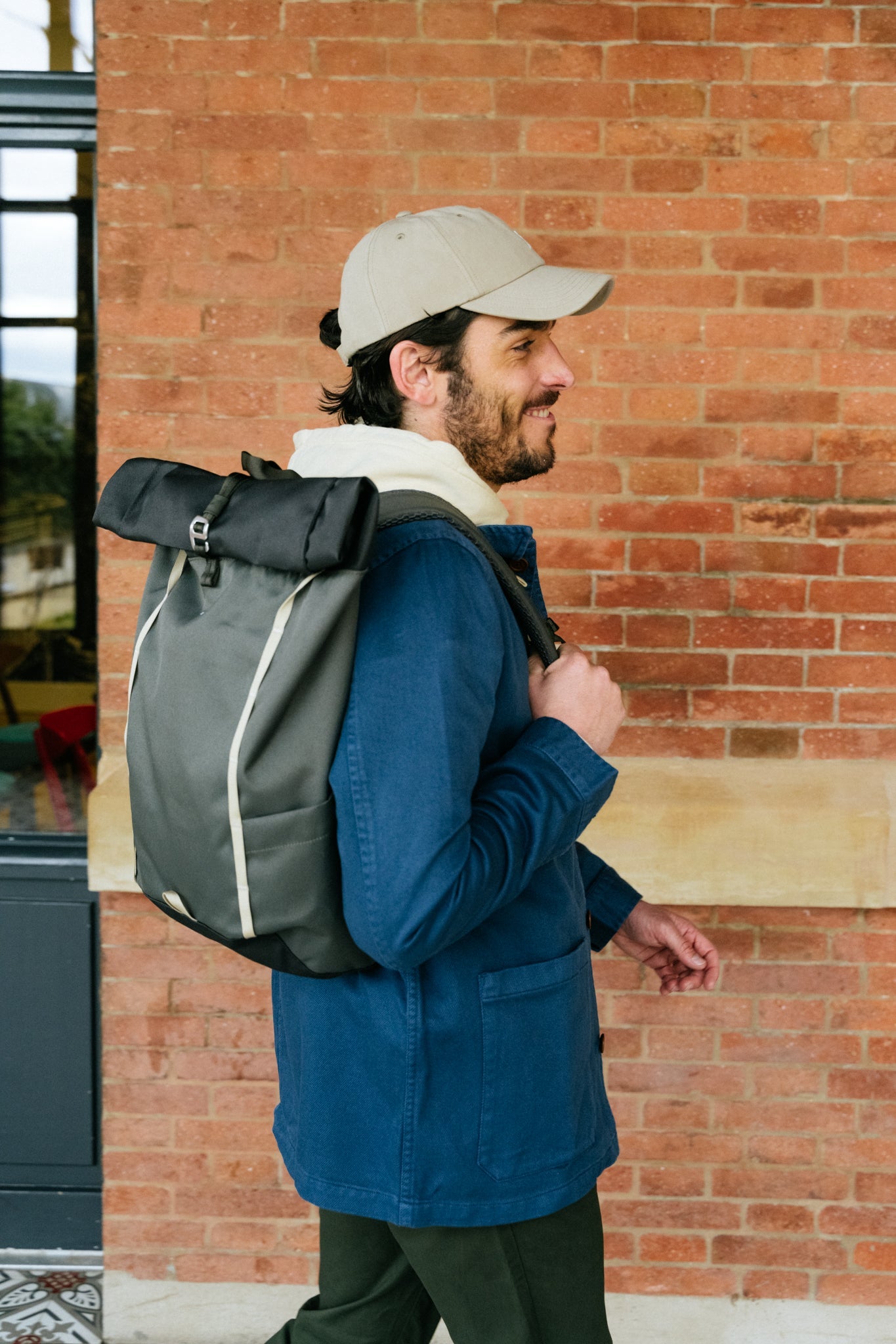 Sac à dos vegan rolltop vert en matière recyclée - arvid multi green