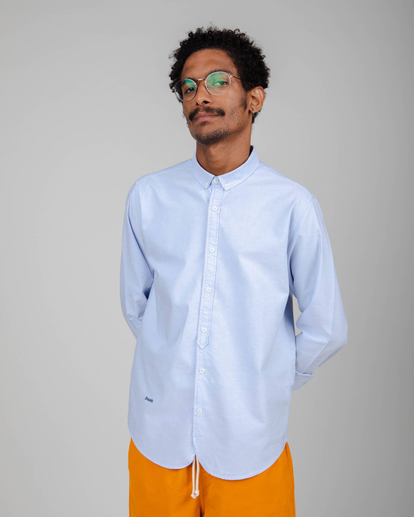 Chemise oxford bleue en coton bio - oxford regular blue