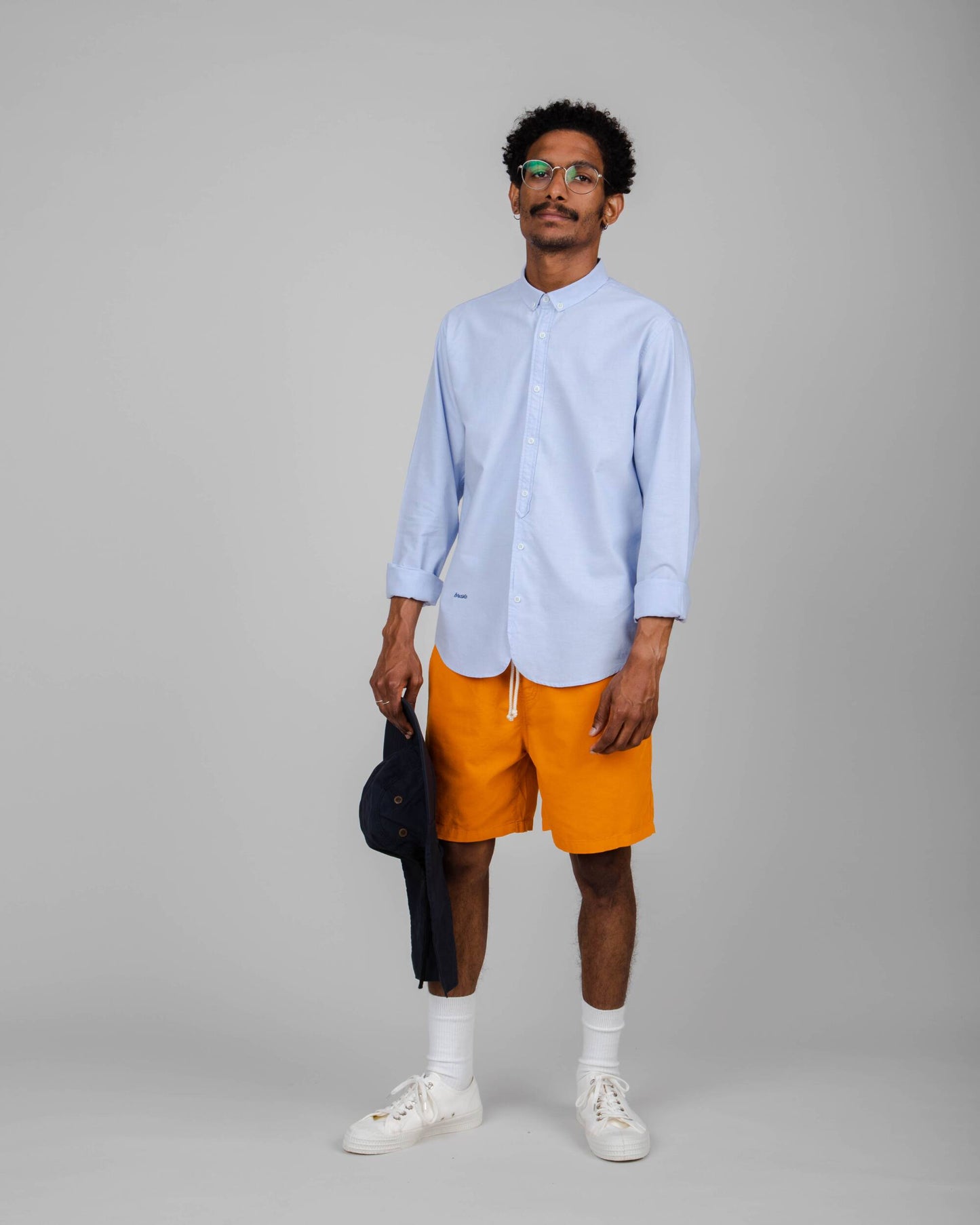 Chemise oxford bleue en coton bio - oxford regular blue
