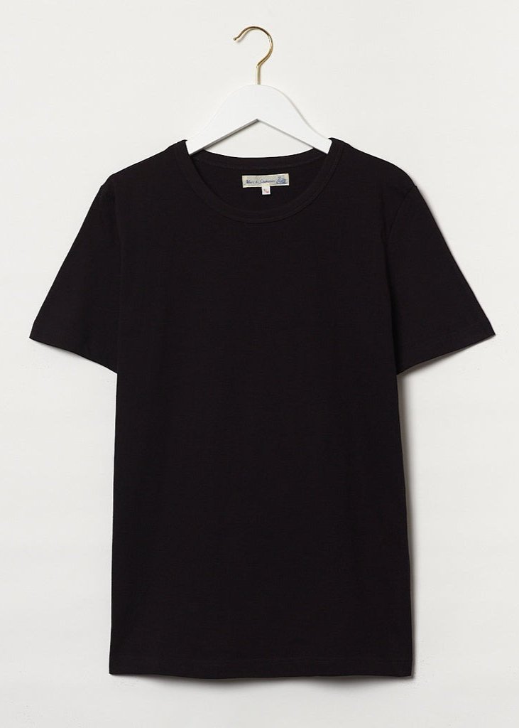 T-shirt uni en coton biologique | noir "men’s loopwheeled t-shirt 99 deep black""