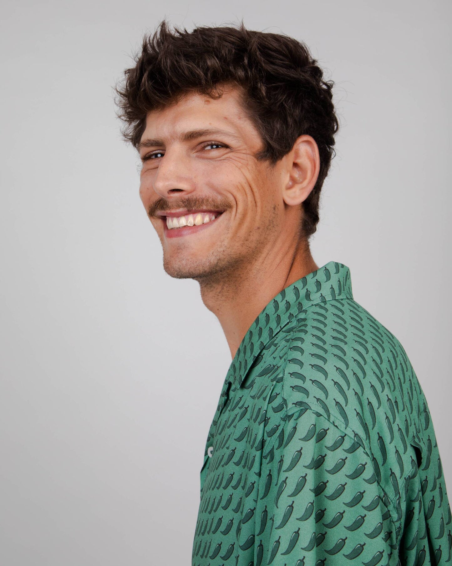 Chemisettette à motifs en ecovero | Vert "chilli aloha shirt green"