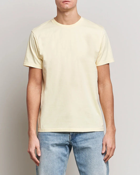 T-shirt en coton bio | jaune clair "Soft Yellow"