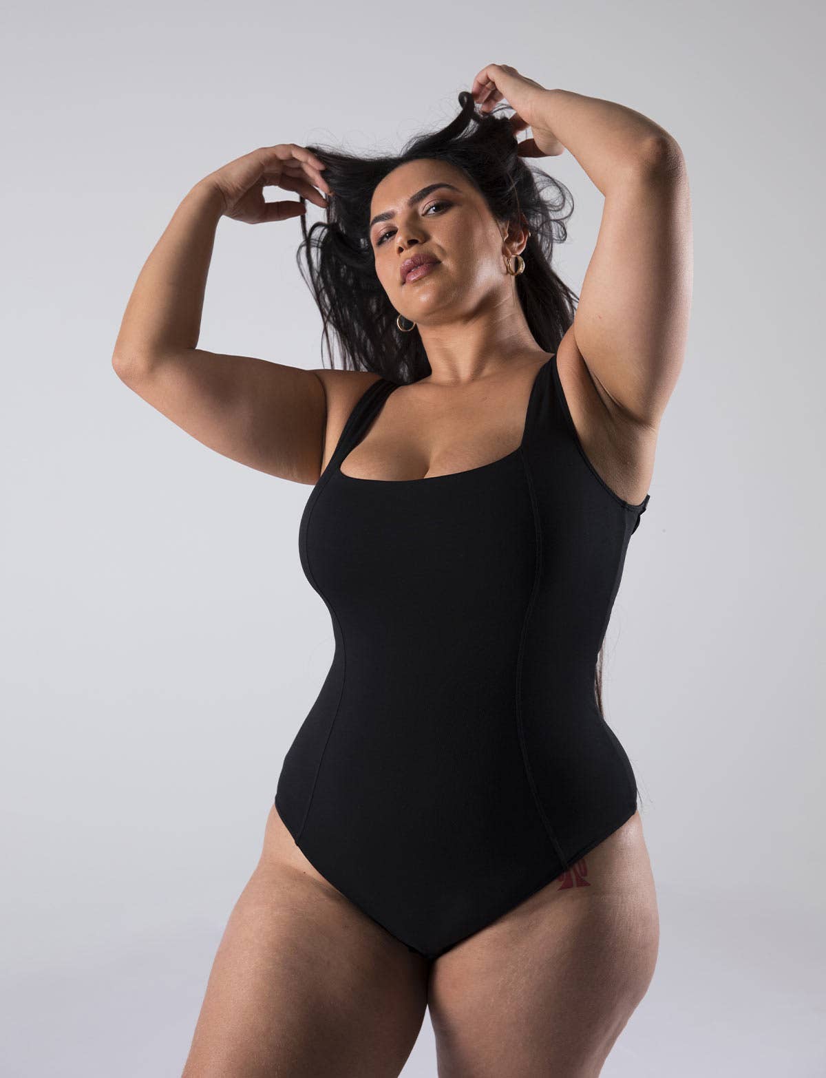 Body en coton bio | Noir "emma noir ebène"