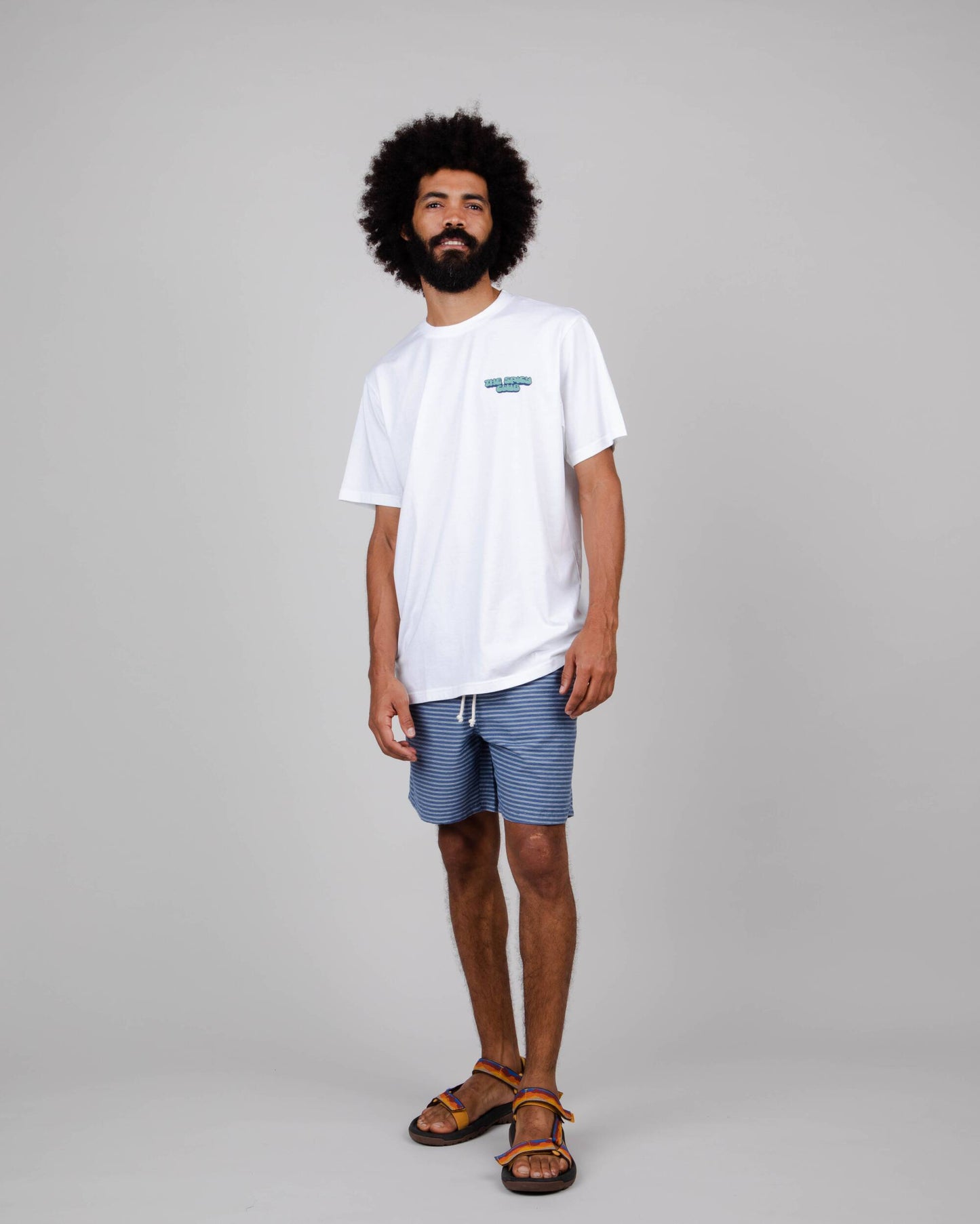 T-shirt blanc imprimé en coton bio - spicy club t-shirt white