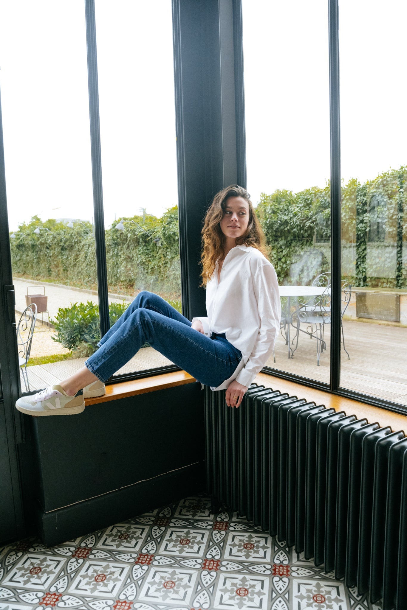 Chemise oversize en coton bio | blanc "haley shirt white"