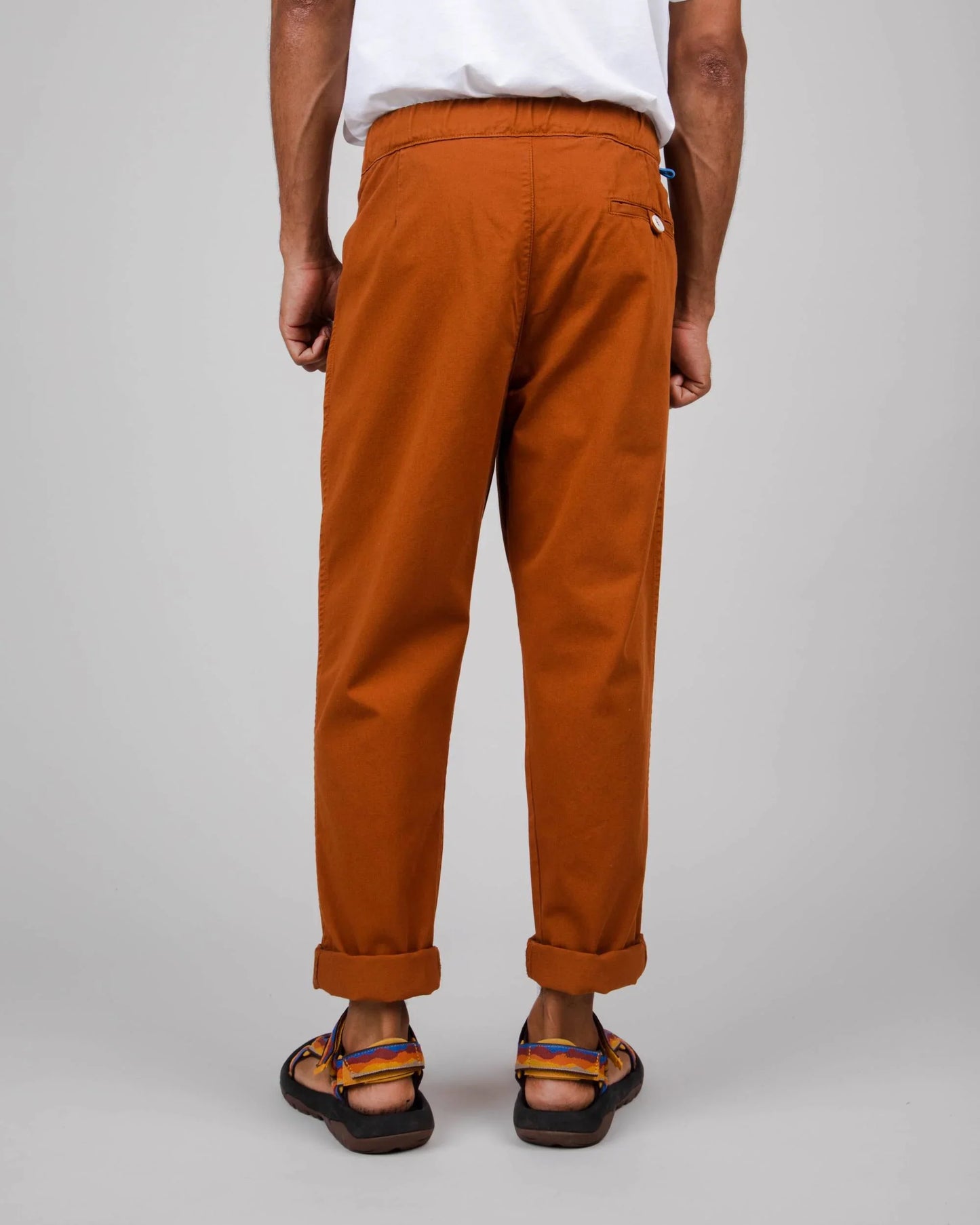 Chino ample rouille en coton bio - comfort chino canela