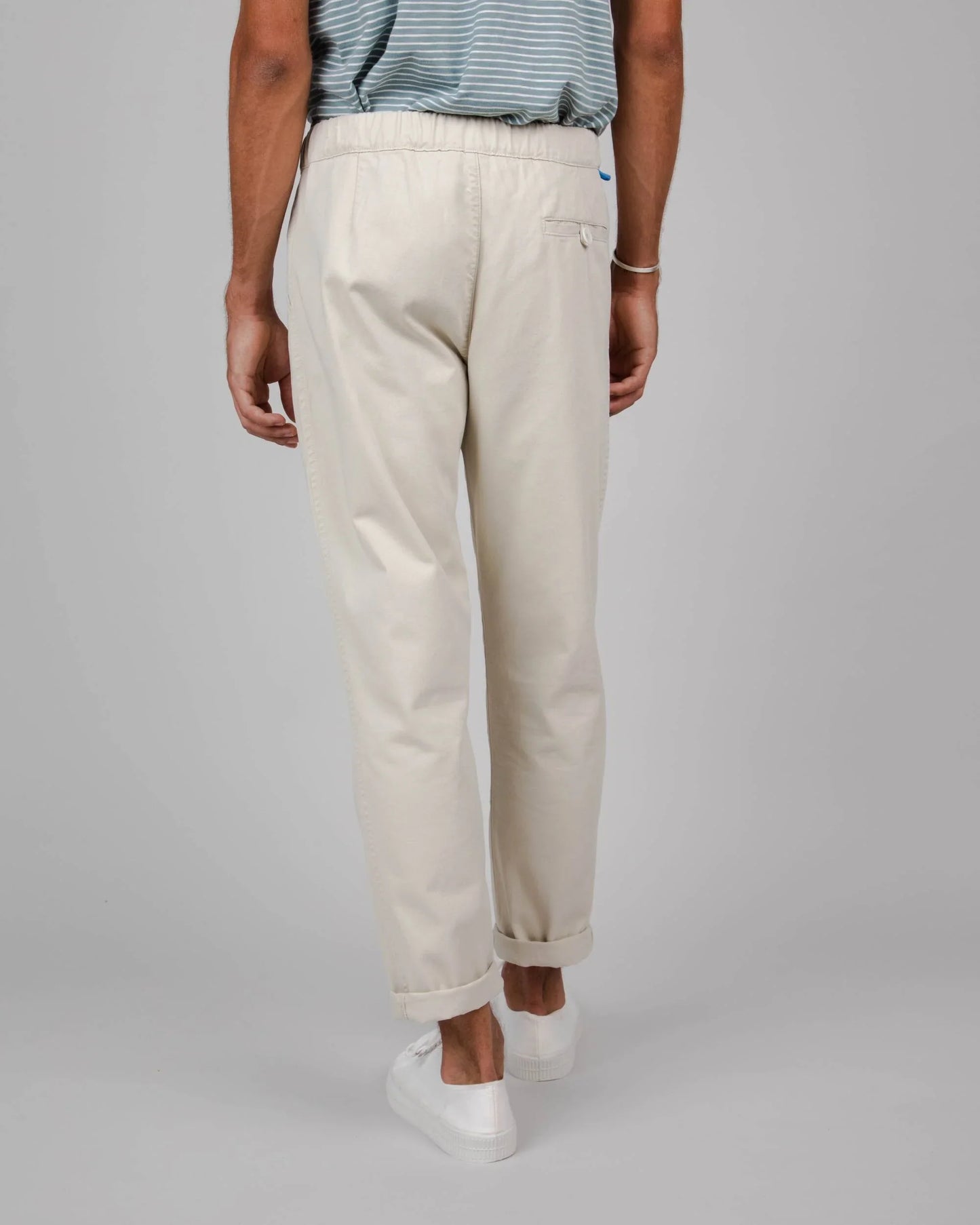 Chino ample écru en coton bio - comfort chino sand