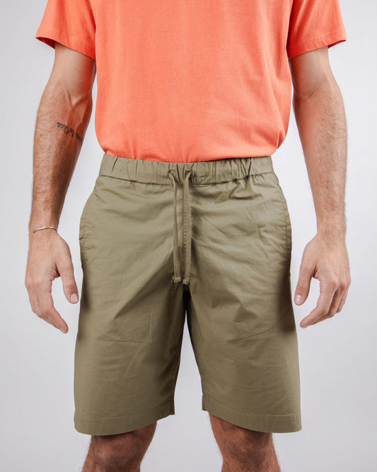 Short kaki en coton bio - comfort short khaki brown