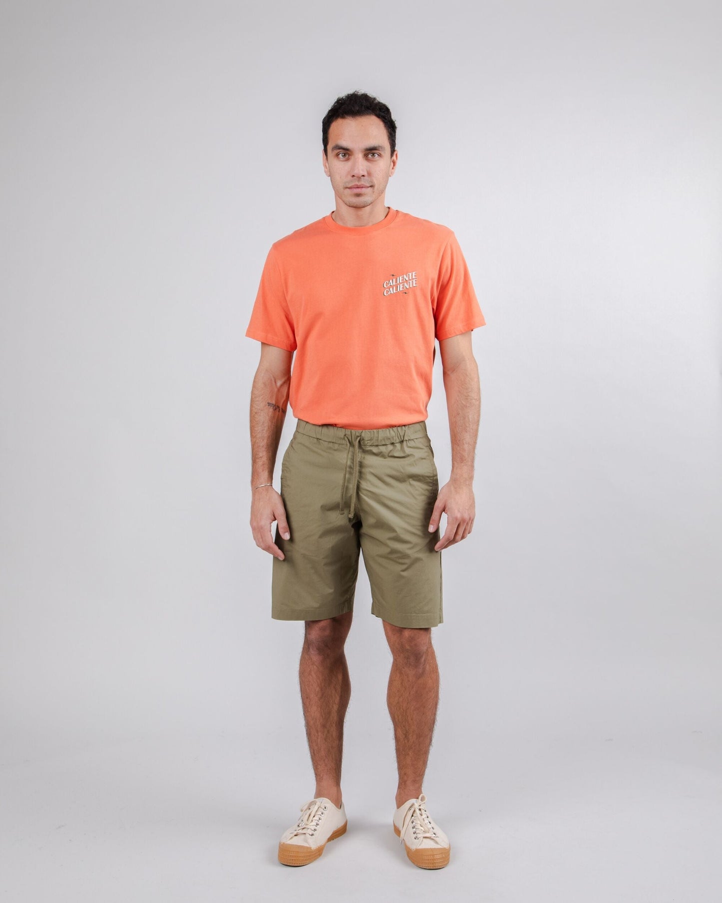 Short kaki en coton bio - comfort short khaki brown