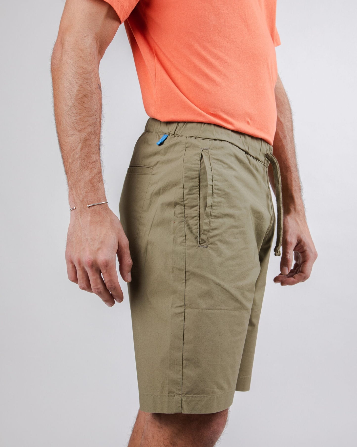 Short kaki en coton bio - comfort short khaki brown