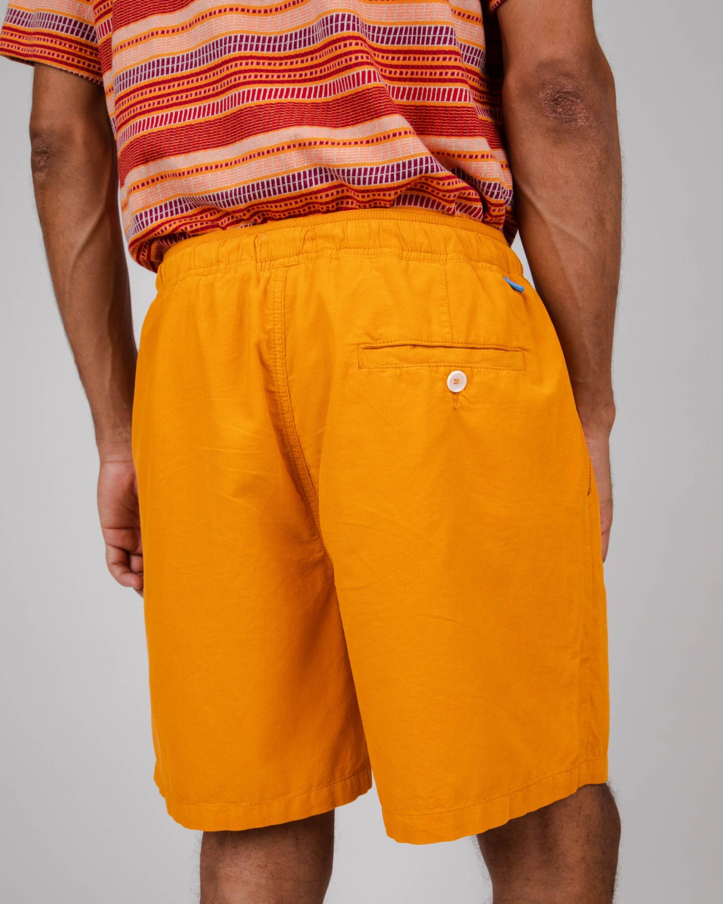 Short orange en coton bio - baby cord short orangine