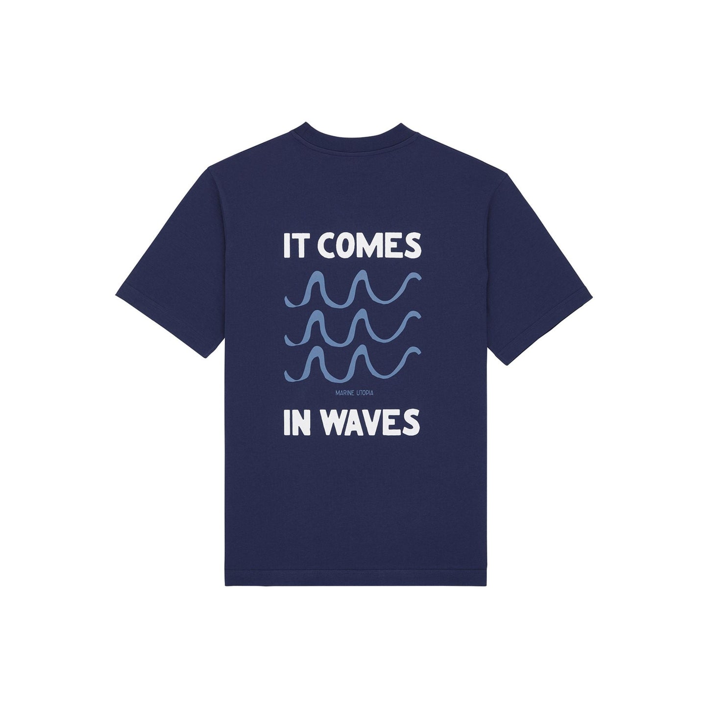 T-shirt imprimé en coton bio | marine "navy rolls tee"