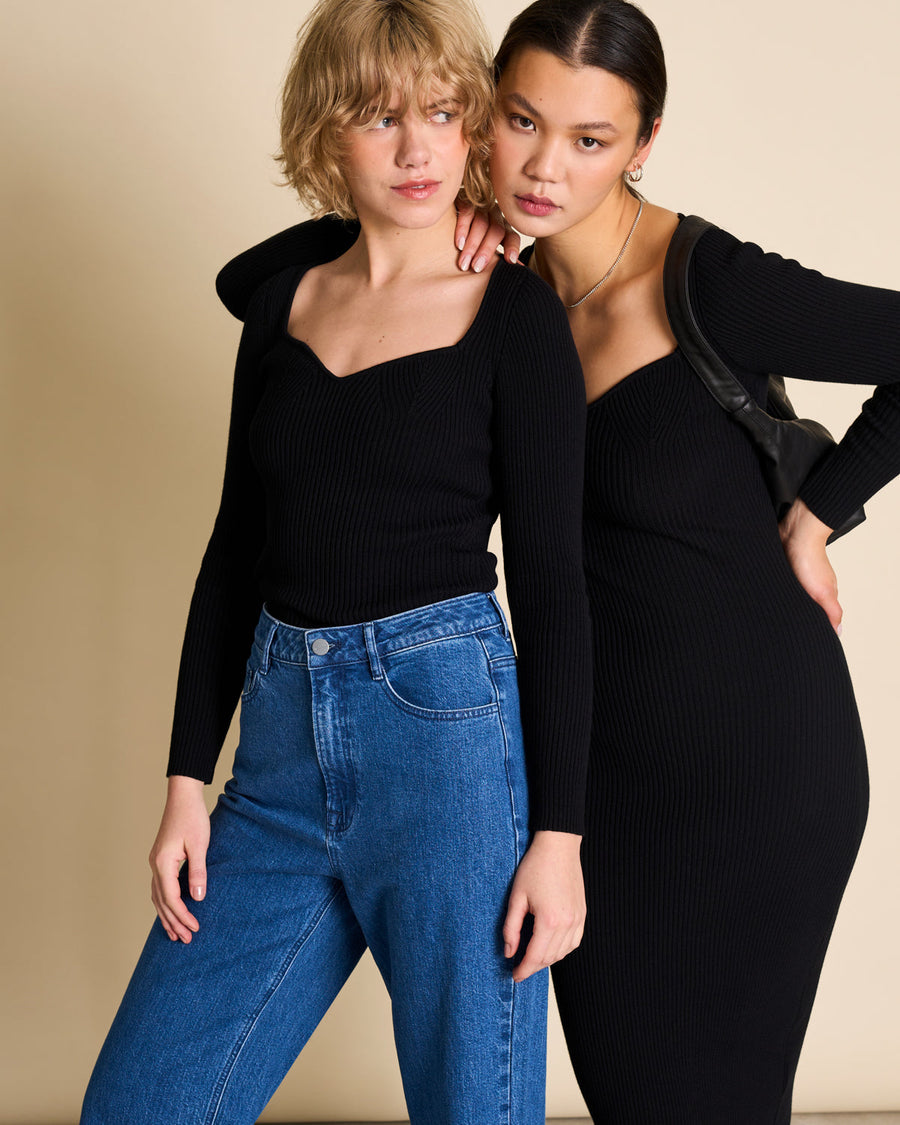 Pull léger en coton bio | Noir "casca black"