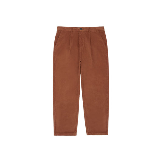Pantalon droit en coton bio | marron "auburn maguro pant"