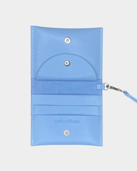 Porte-monnaie bleu ciel en recyclé - wallet - lightblue