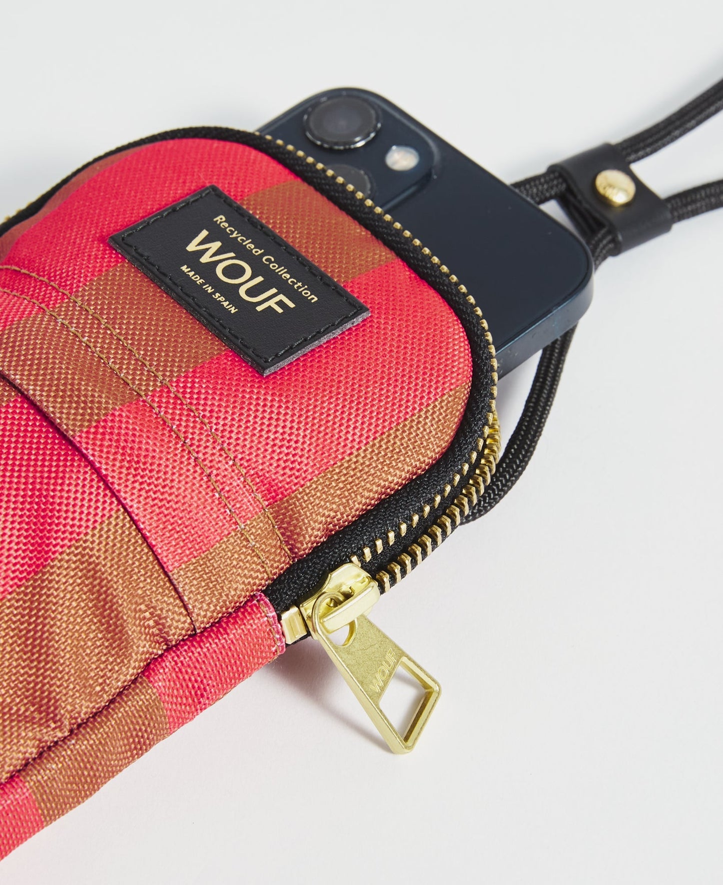 pochette téléphone en matières recyclées | rayé "pat crossbody phone bag"