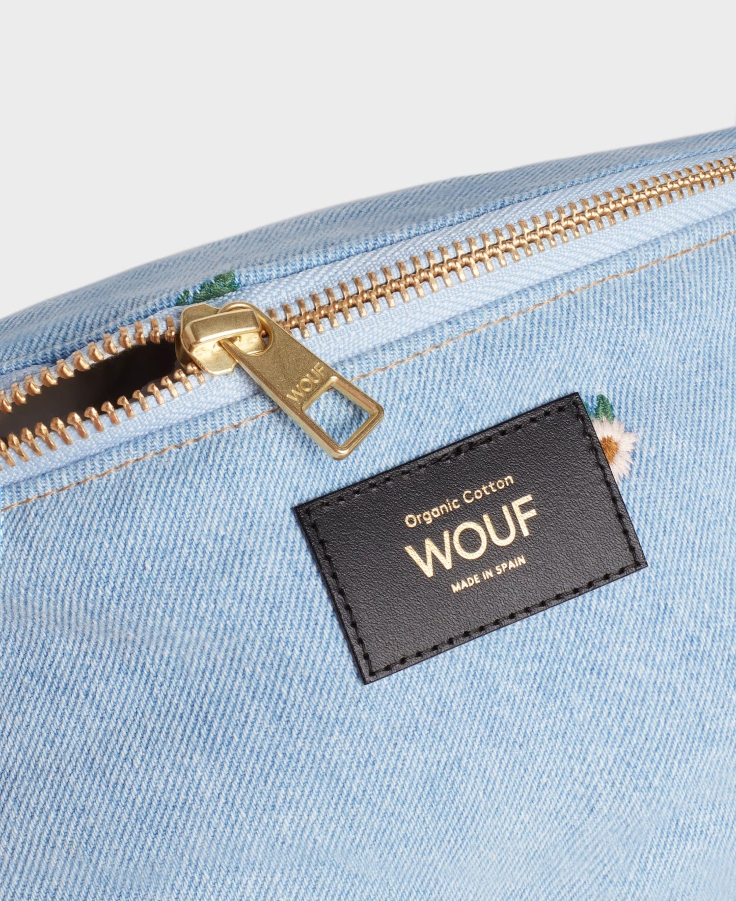 Banane en denim en coton bio | Motifs floraux "ines waistbag petites fleurs"