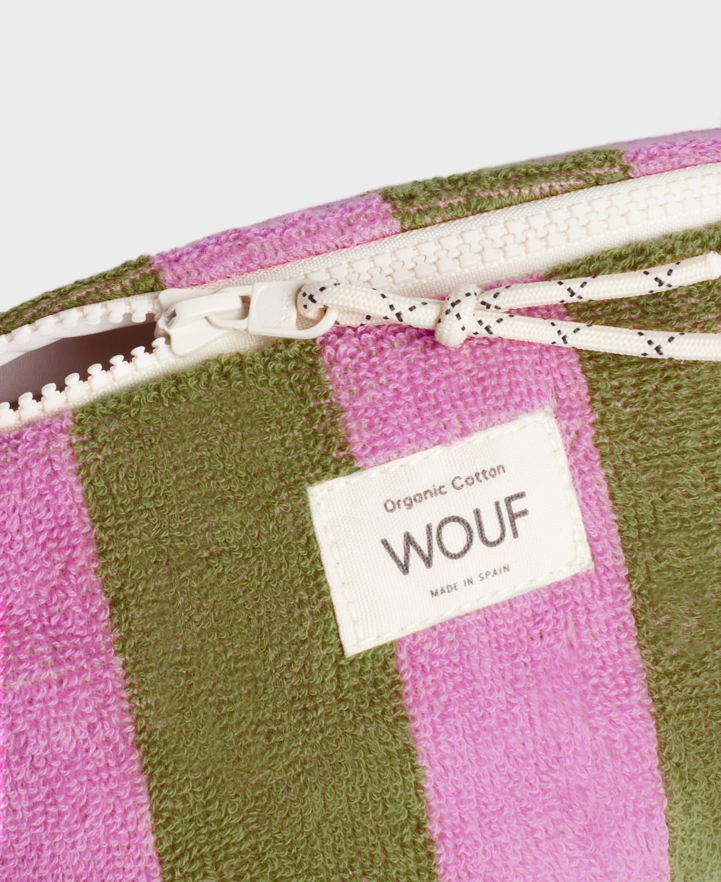 Banane en coton bio | Rayé rose et vert "menorca waistbag rayures"