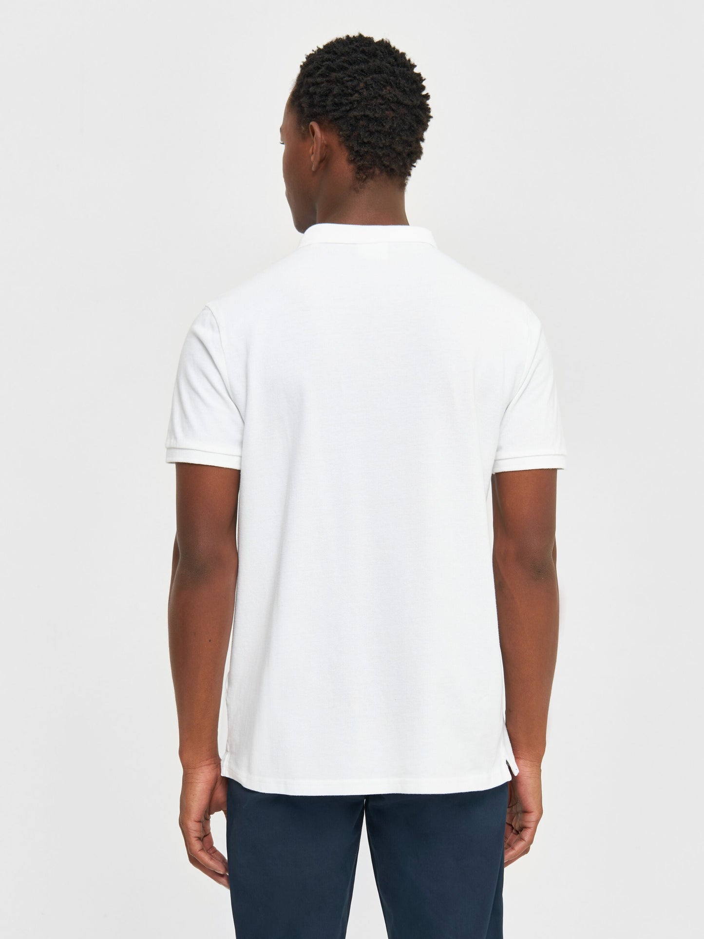 Polo pique blanc en coton bio - rowan