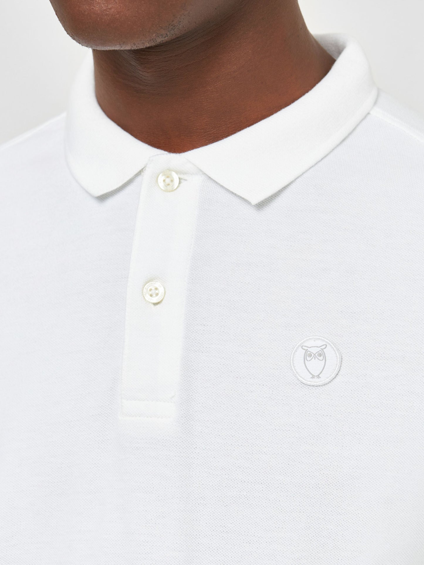 Polo pique blanc en coton bio - rowan