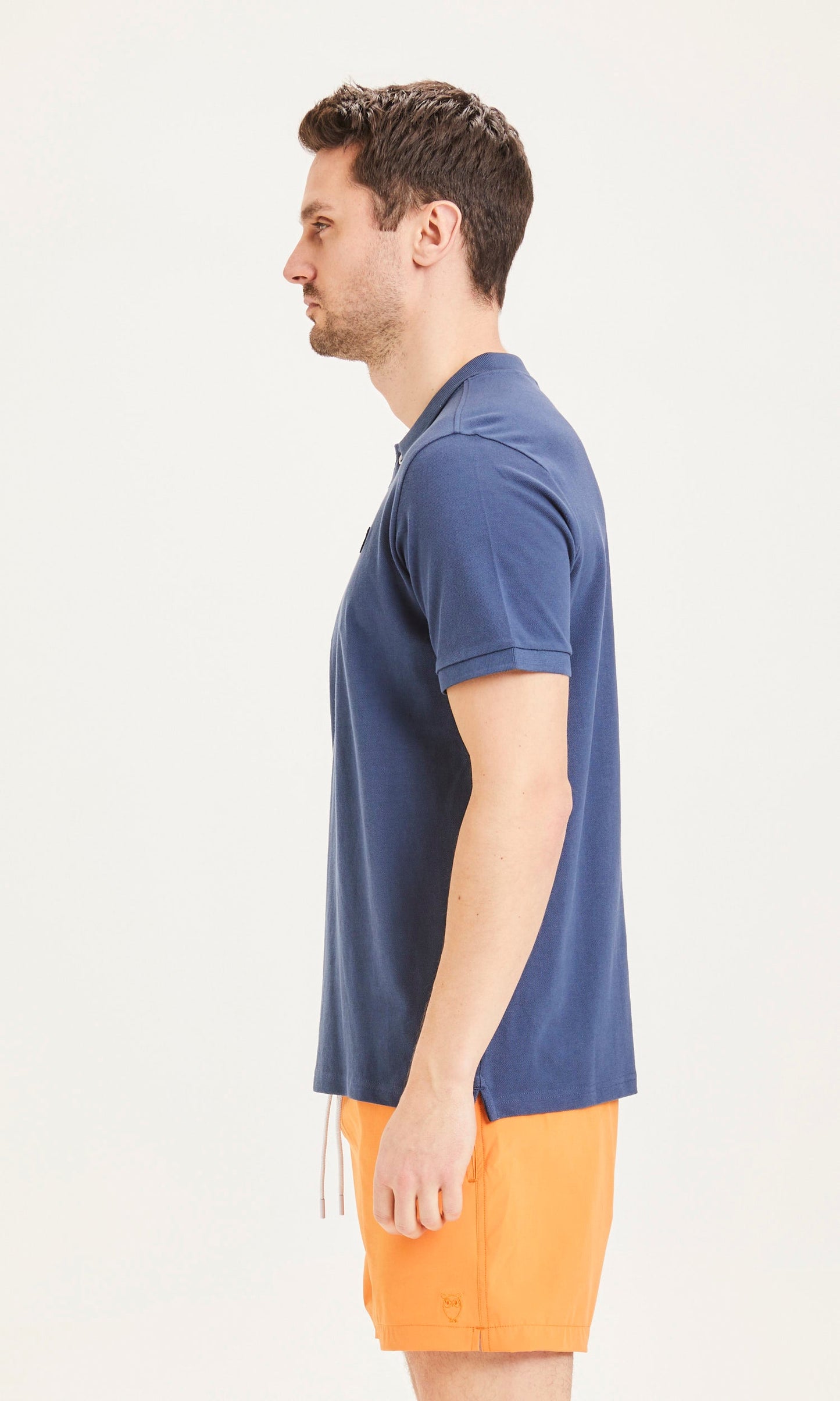 Polo bleu marine en coton bio - Rowan