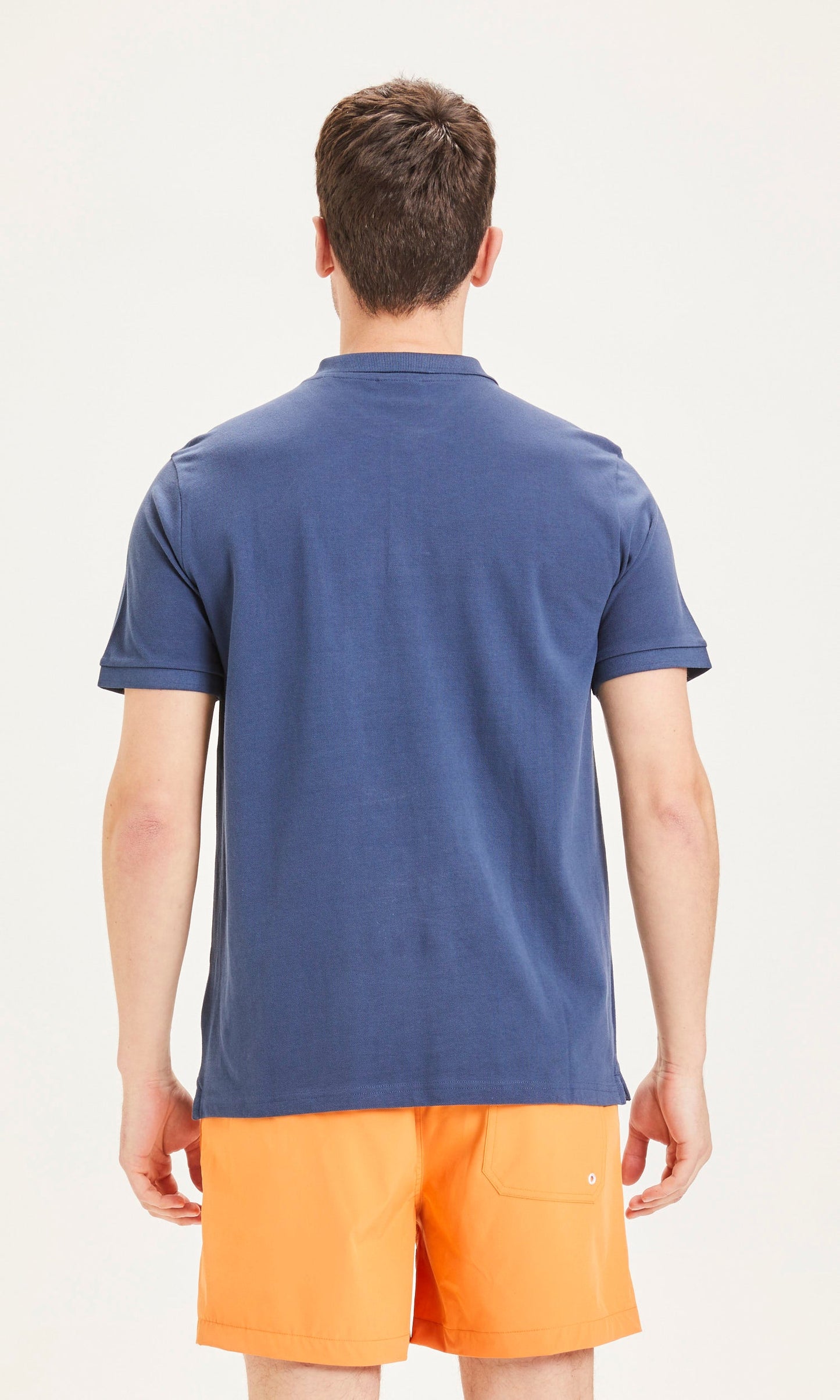 Polo bleu marine en coton bio - Rowan