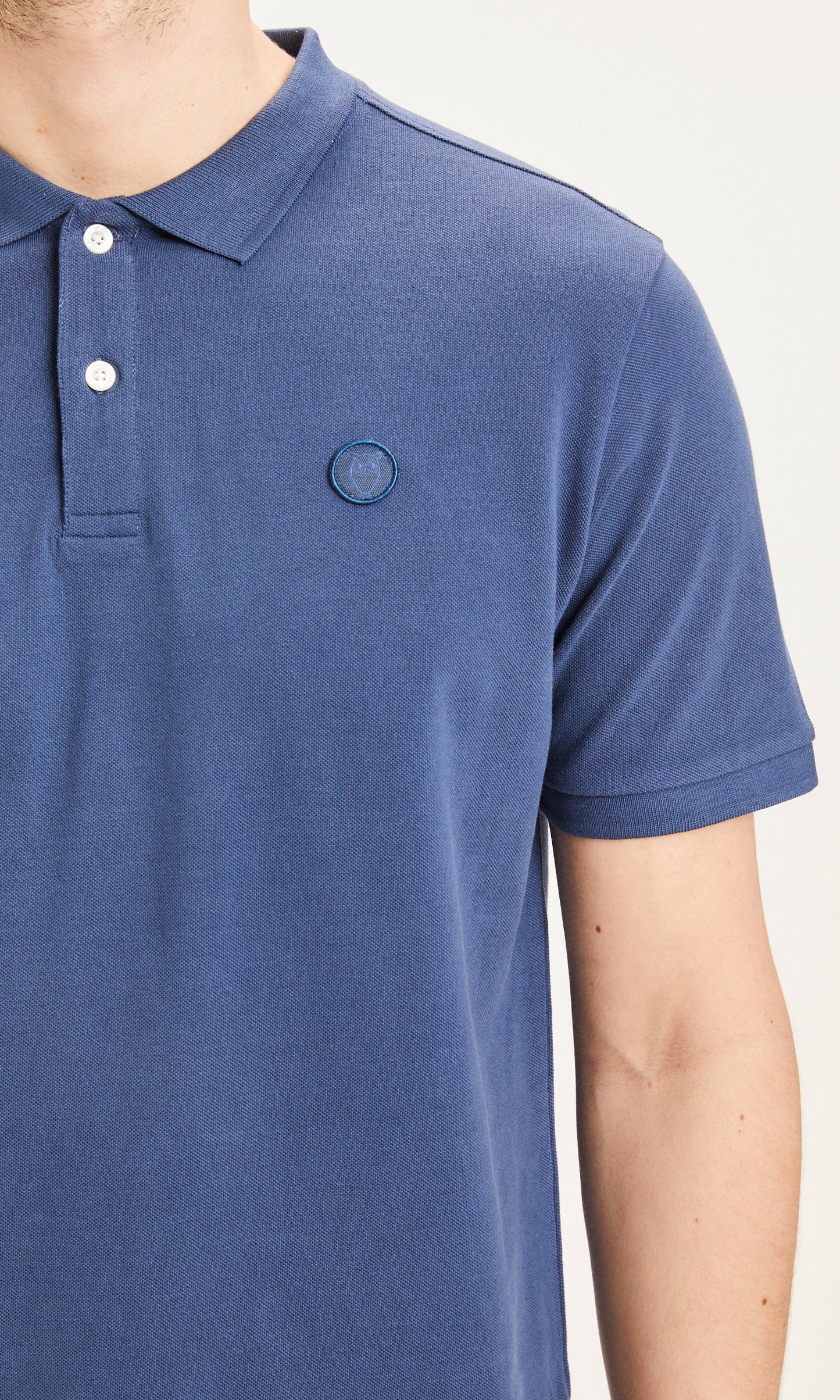 Polo bleu marine en coton bio - Rowan