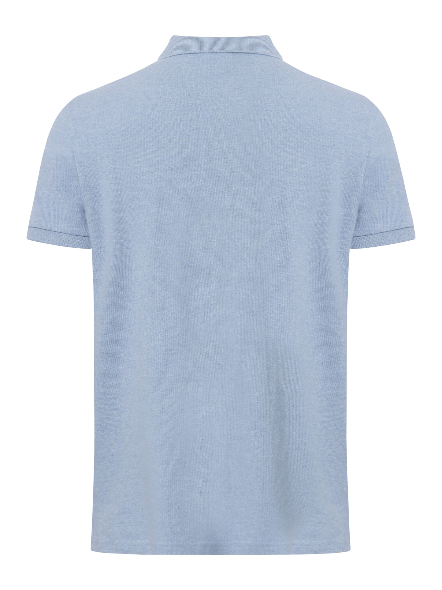 Polo en coton bio | Bleu clair "toke basic badge polo sky way melange"