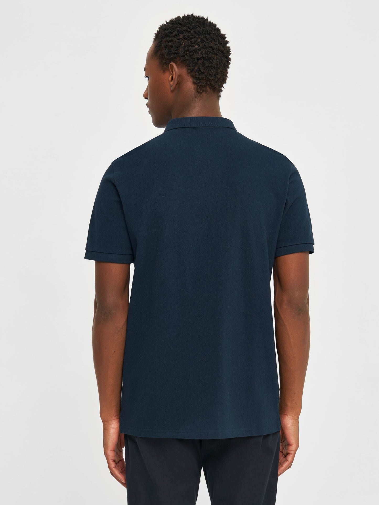 Polo bleu nuit en coton bio - ROWAN basic polo total eclipse
