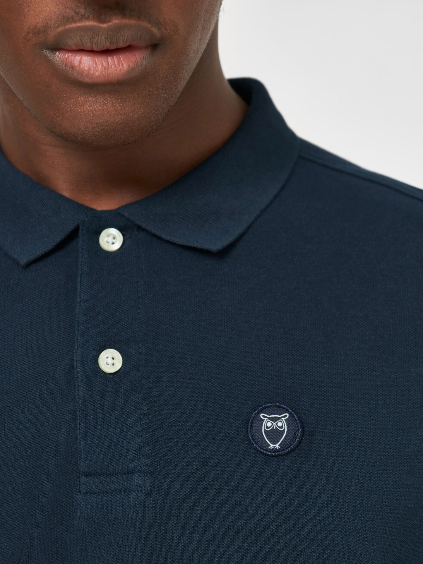 Polo bleu nuit en coton bio - ROWAN basic polo total eclipse