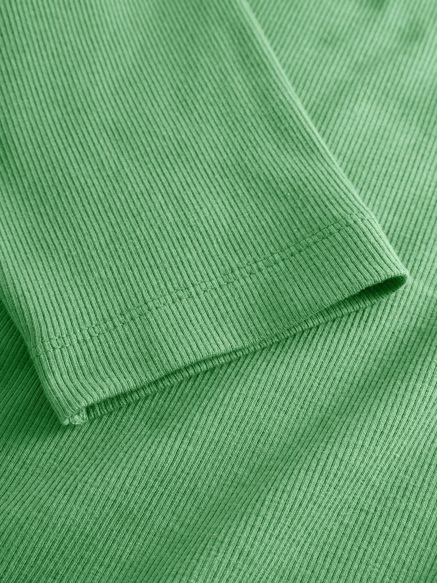 T-shirt en coton bio | vert "rib t-shirt shale green"