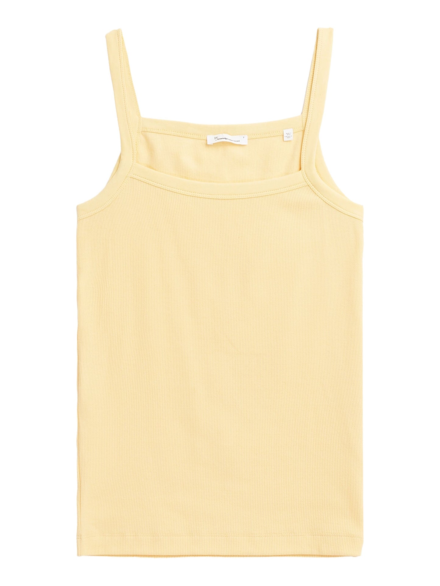 Débardeur côtelé en coton bio | jaune "rib strap top impala"