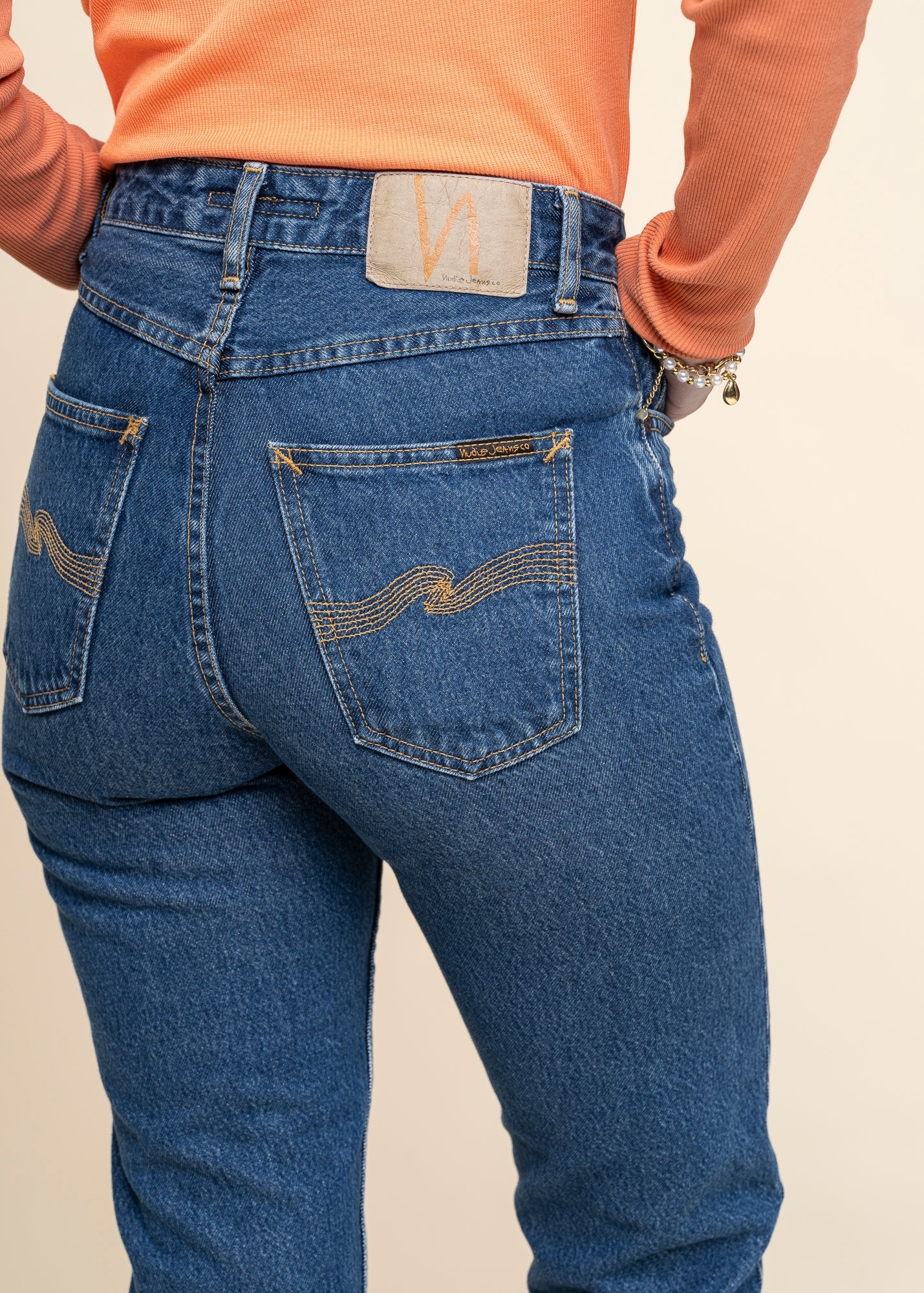 Jean mom en coton bio | bleu 'breezy britt morning soul'