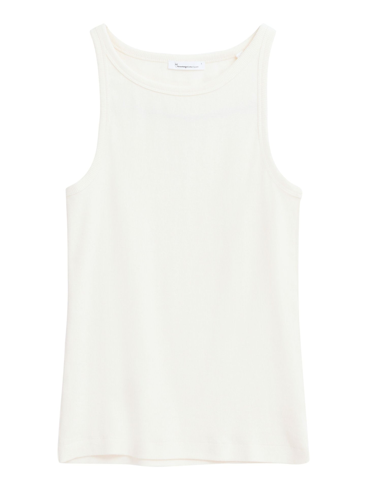 Débardeur côtelé en coton bio | Blanc "racer rib top star white"