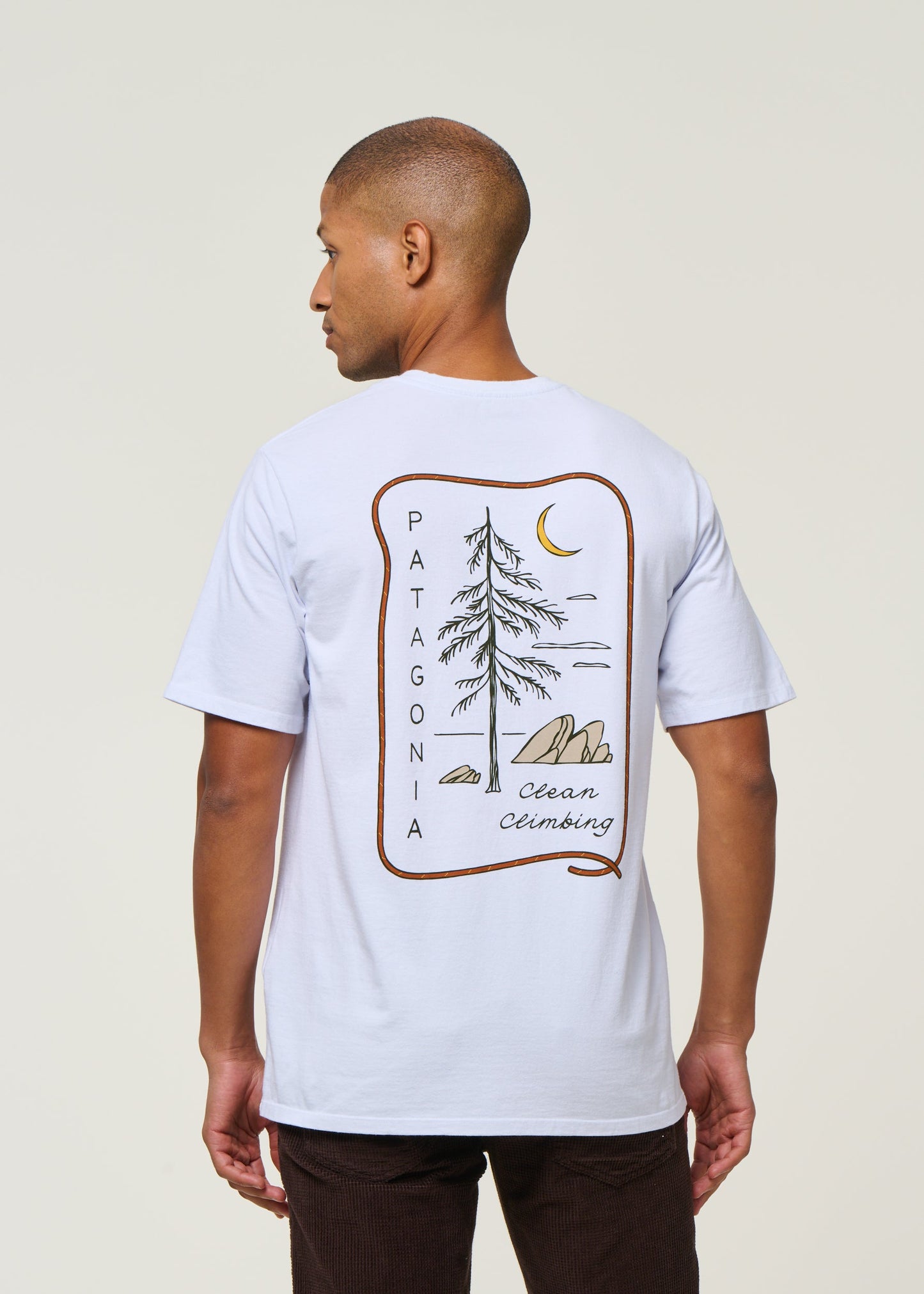 T-shirt en matières recyclées | blanc "m's clean climb roots responsibili-tee - whi"