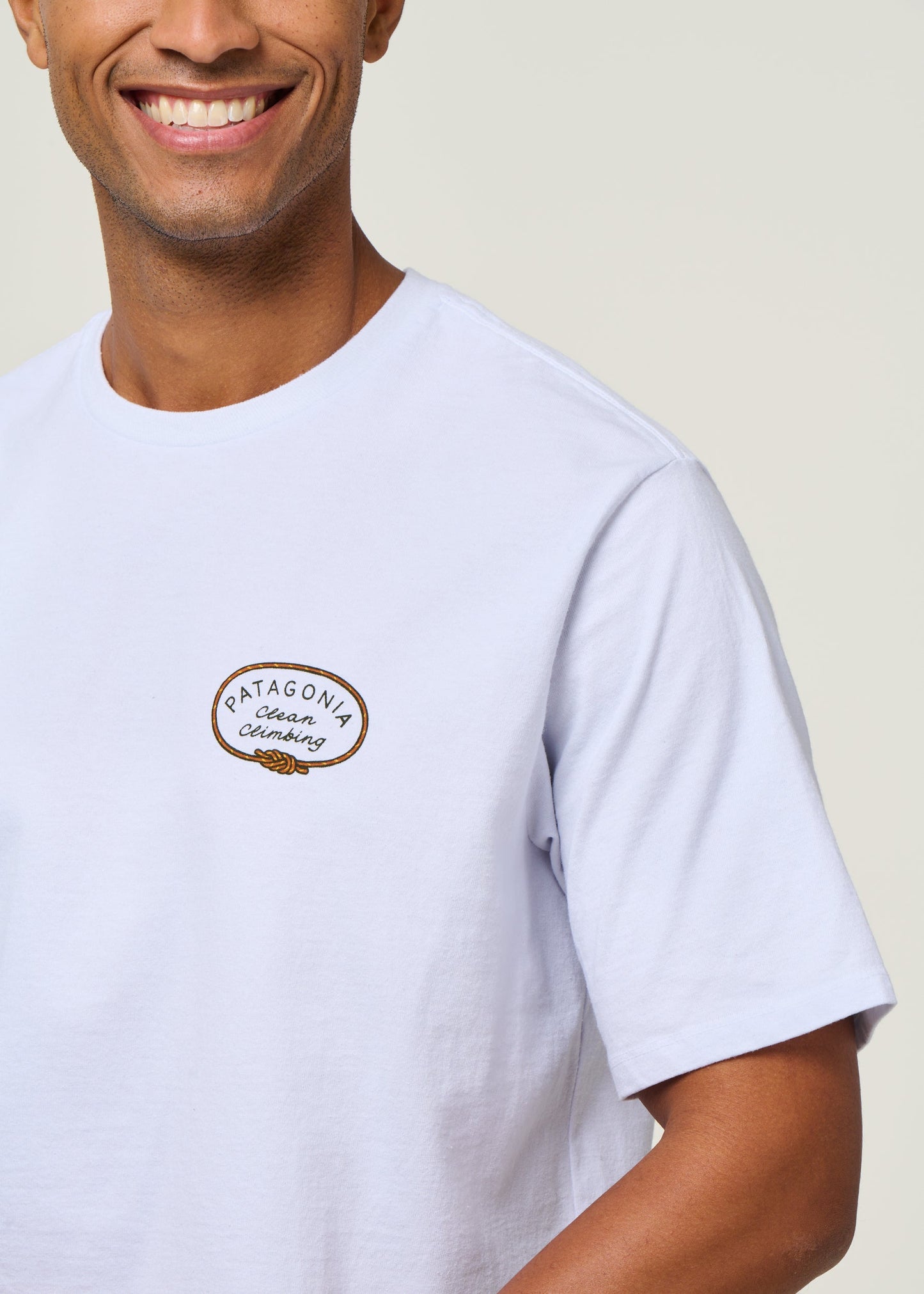 T-shirt en matières recyclées | blanc "m's clean climb roots responsibili-tee - whi"