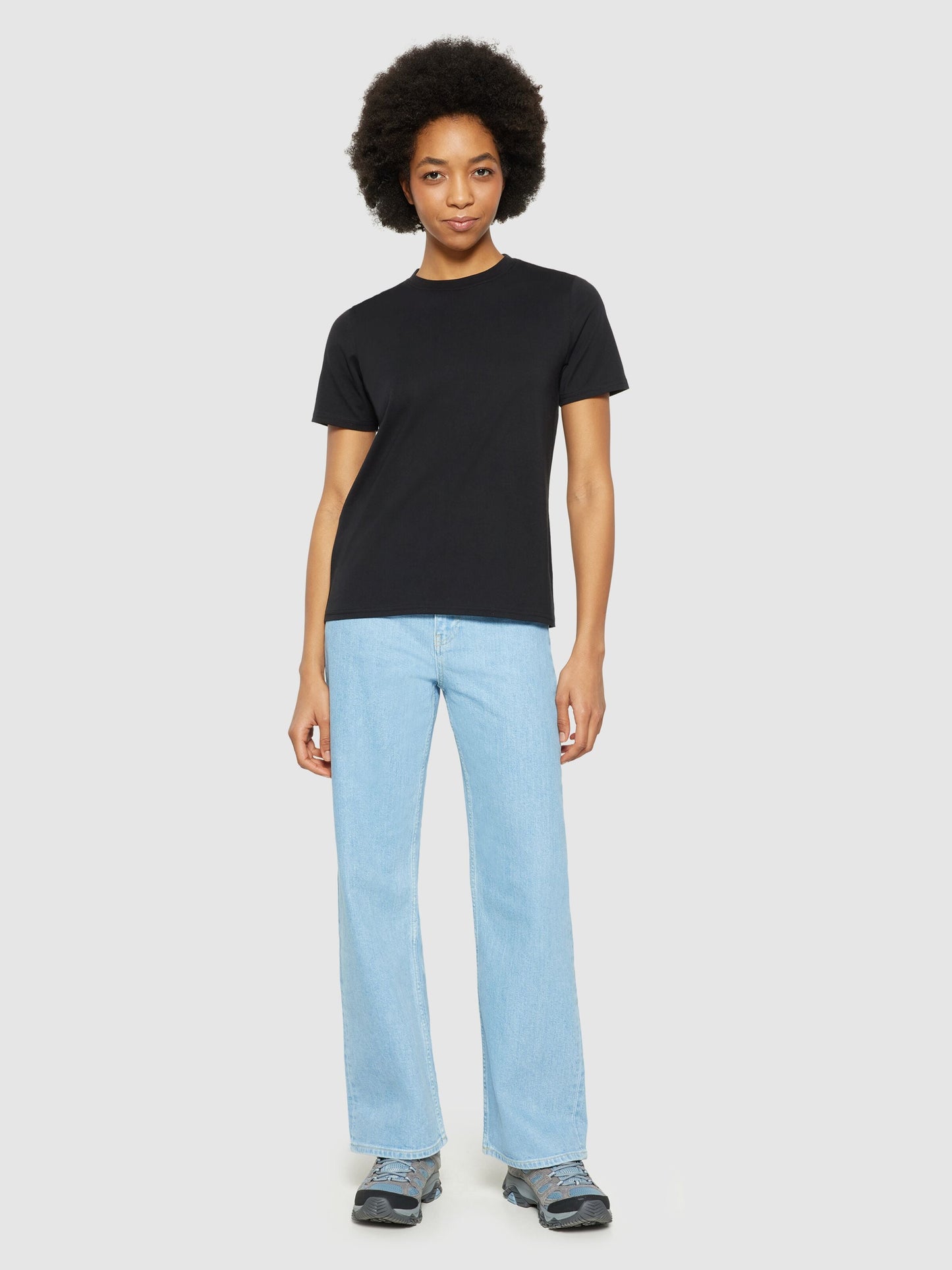 T-shirt en coton bio | noir "basic pima cotton t-shirt black jet"