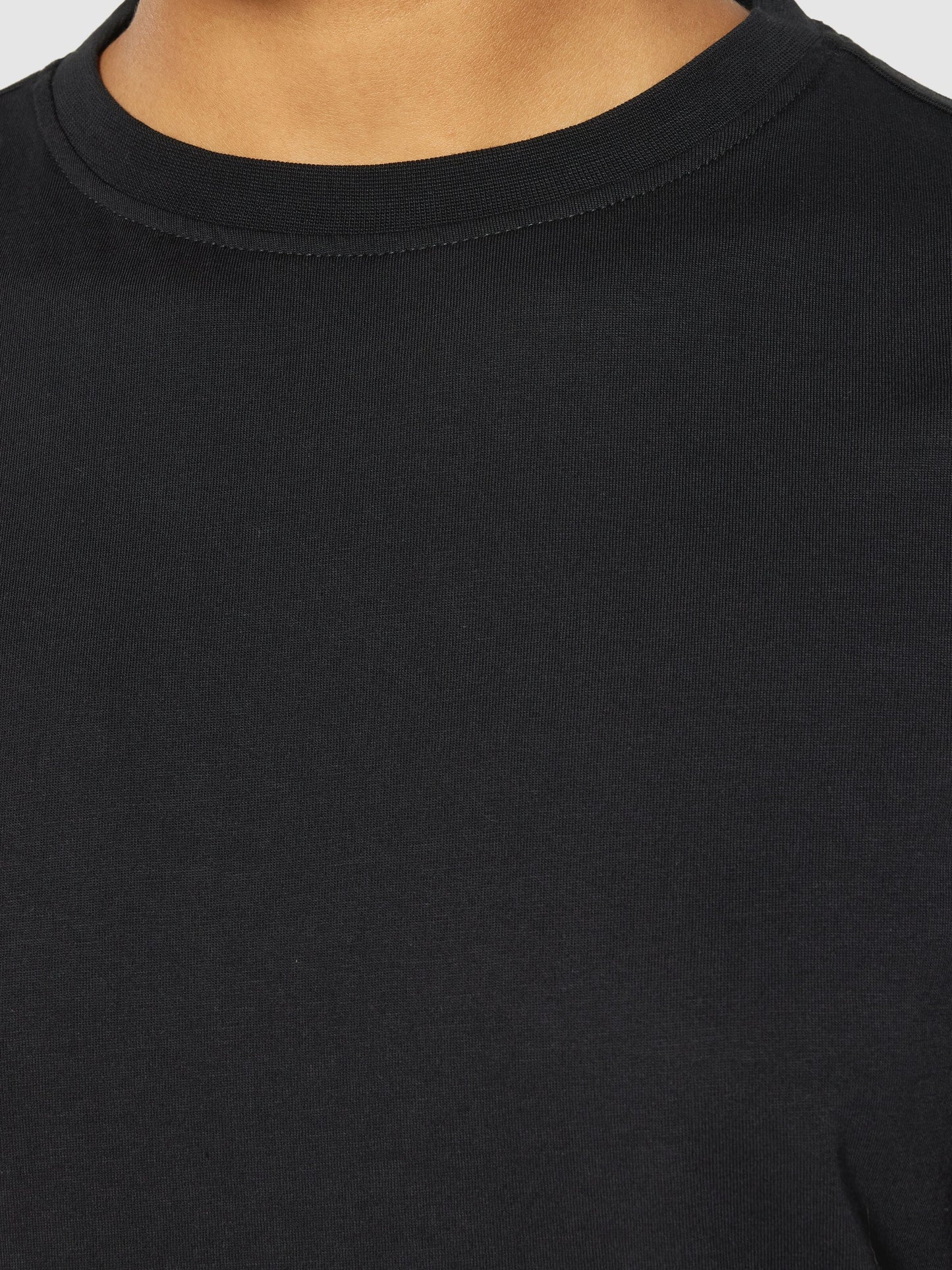 T-shirt en coton bio | noir "basic pima cotton t-shirt black jet"
