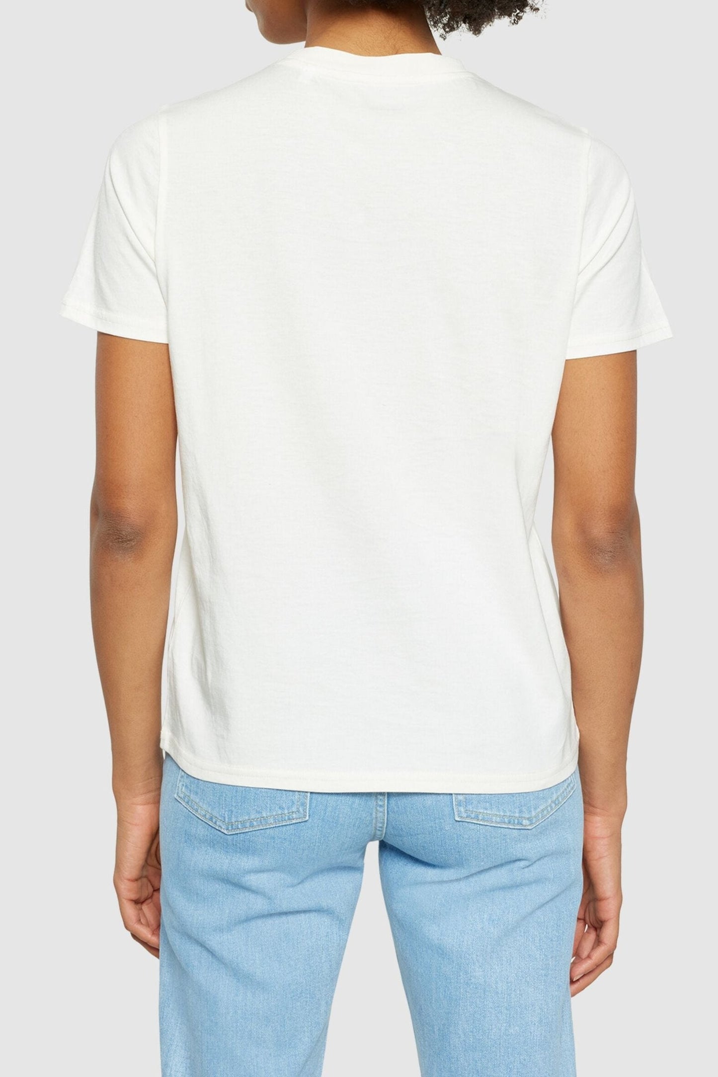 T-shirt en coton bio | écru "basic pima cotton t-shirt egret"