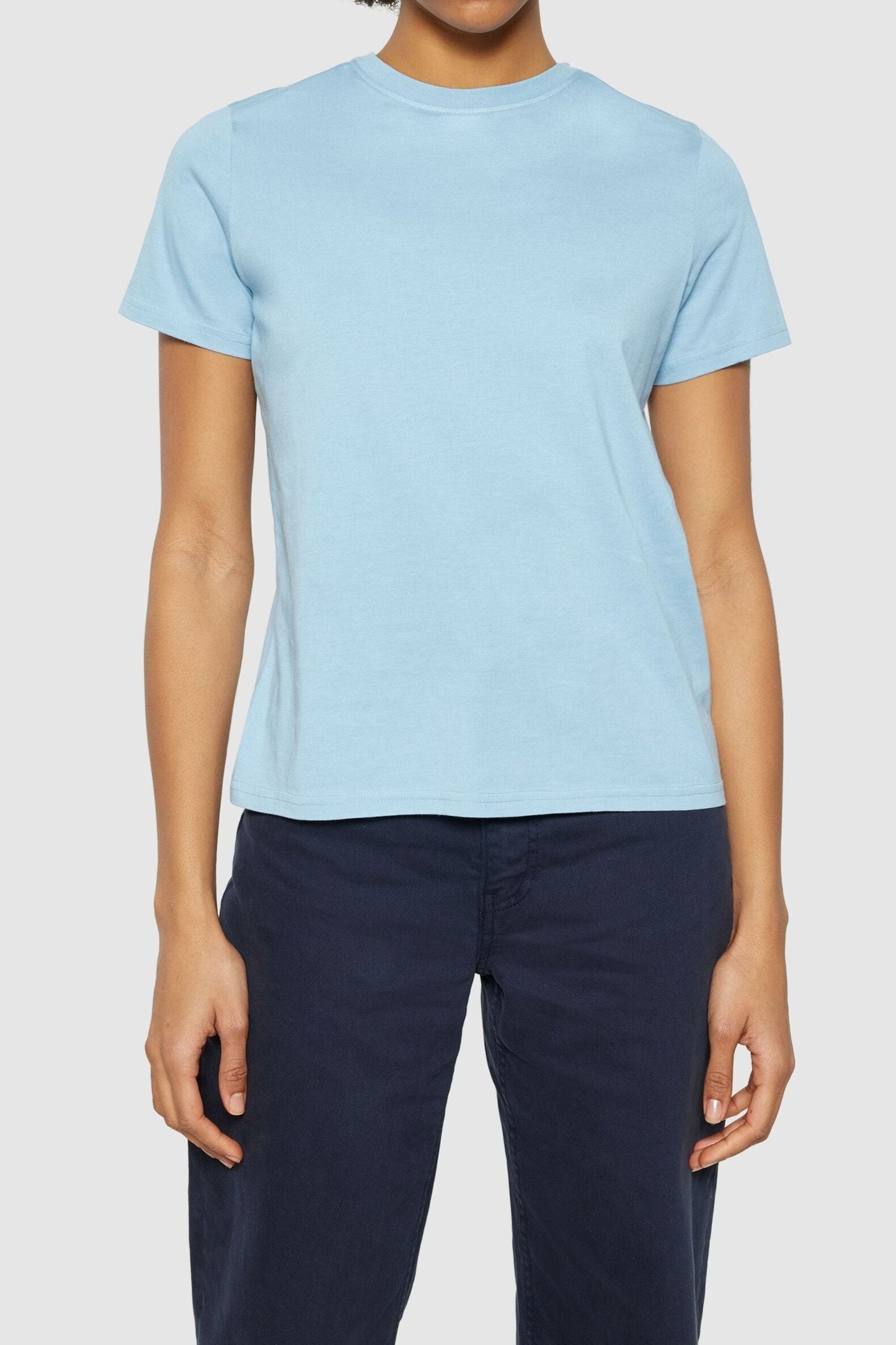 T-shirt en coton bio | bleu "basic pima cotton t-shirt glacier lake"