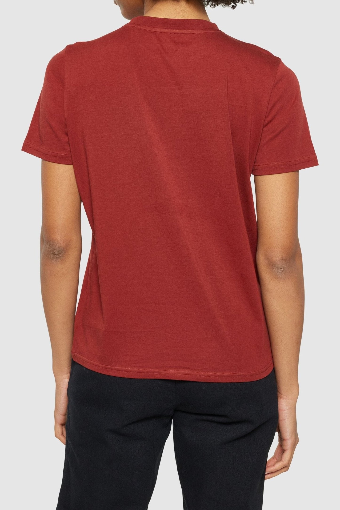 T-shirt en coton bio | rouge "basic pima cotton t-shirt fired brick"