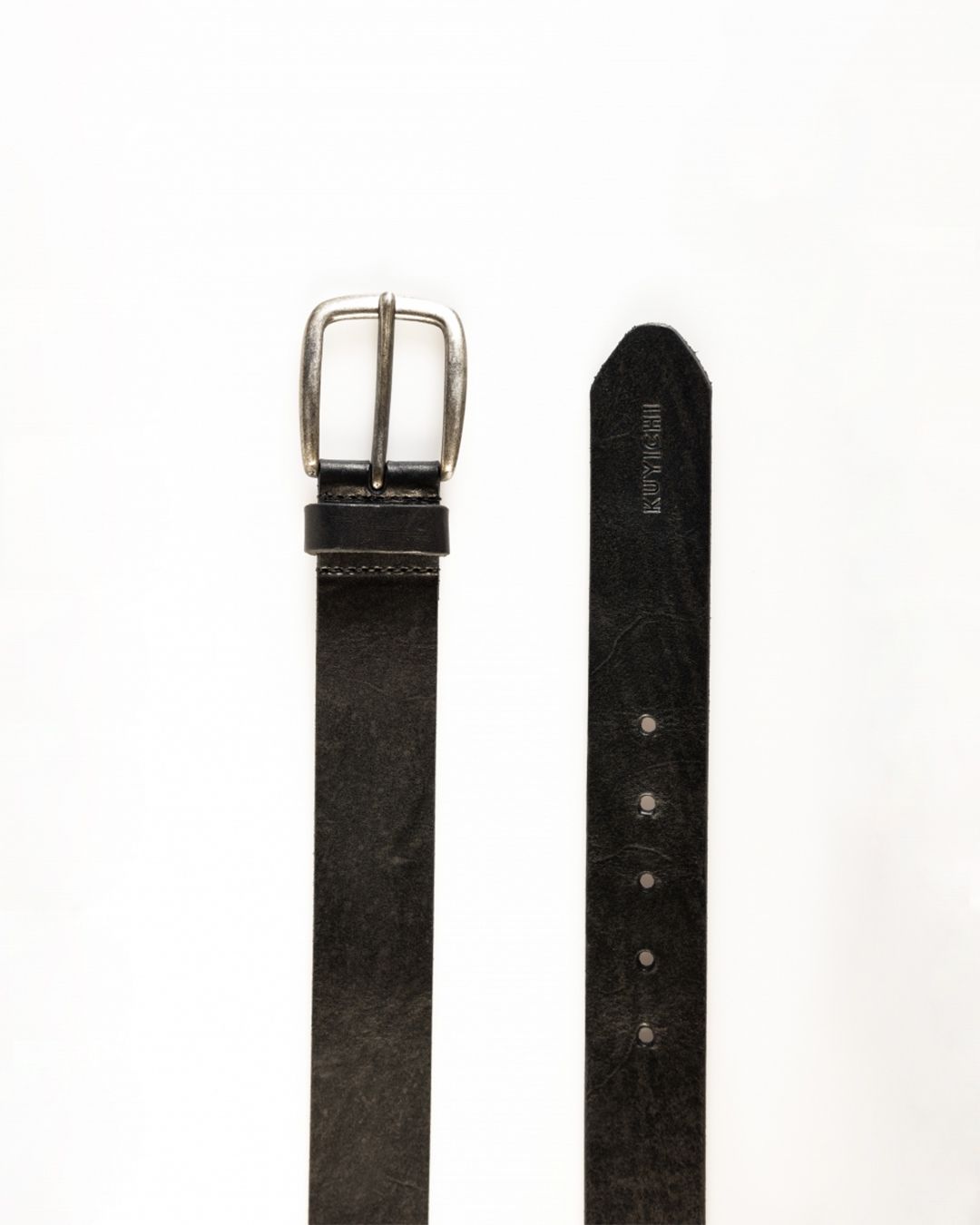 Ceinture en cuir tannage végétal | Noir "dean black"