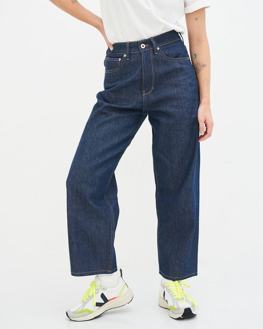 Jean droit en coton bio et recyclé | brut "bobbie barrel recycled dry"