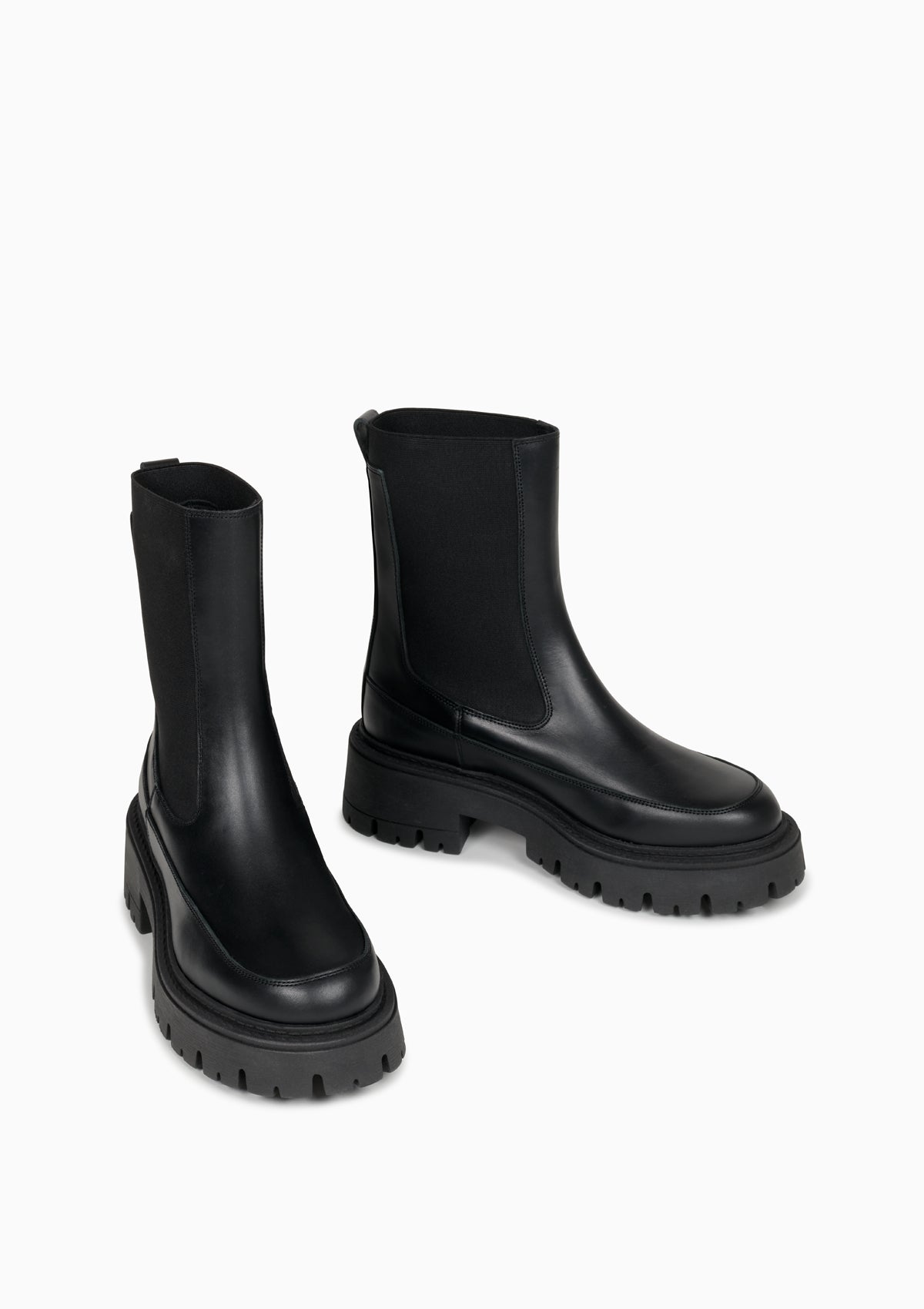 Bottines chelsea en cuir certifié | noir "le jour noir black"