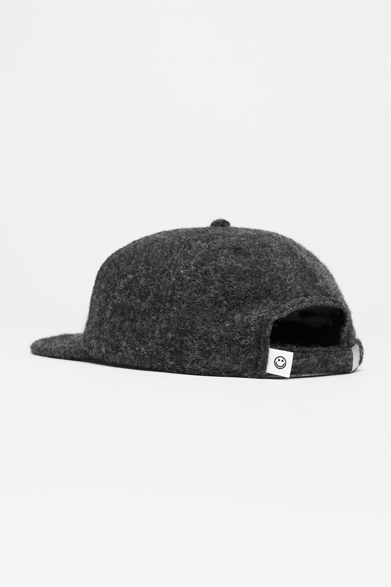 Casquette en laine et coton bio | Gris "wool floppy cap anthracite"