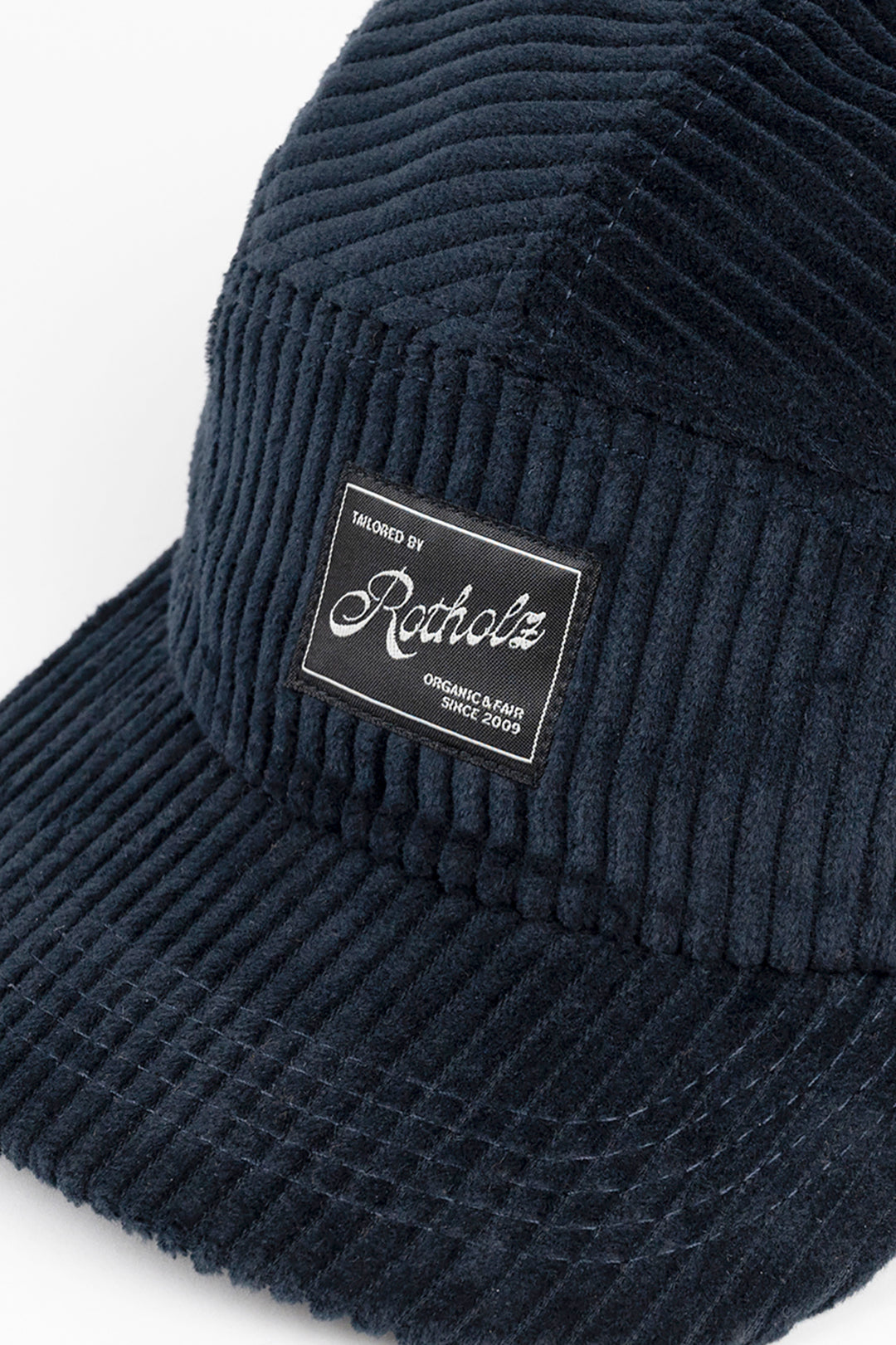 Casquette velours en coton bio | marine "cord 5-panel cap deep navy"