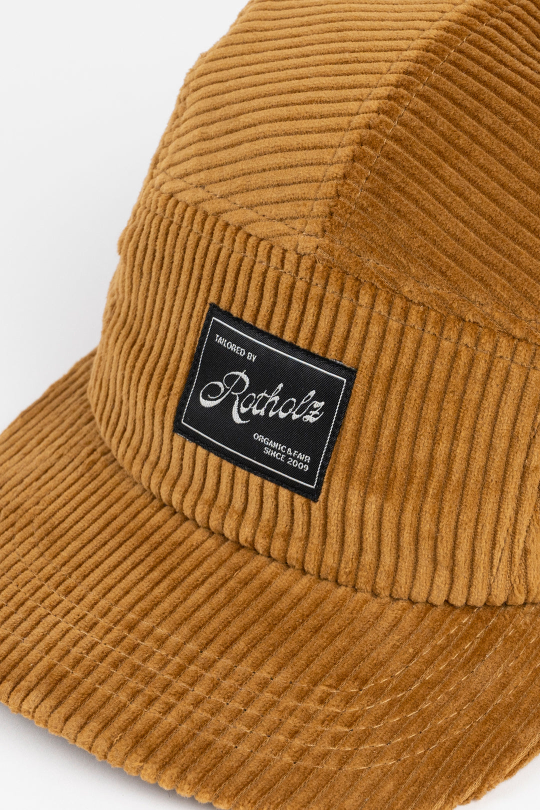 Casquette velours en coton bio | camel "cord 5-panel cap deep toffee"