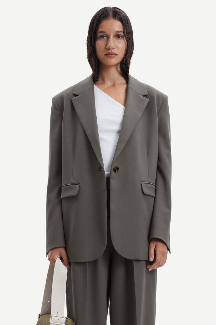 Blazer en ecovero et recyclé | Taupe "haven blazer dark brindle"