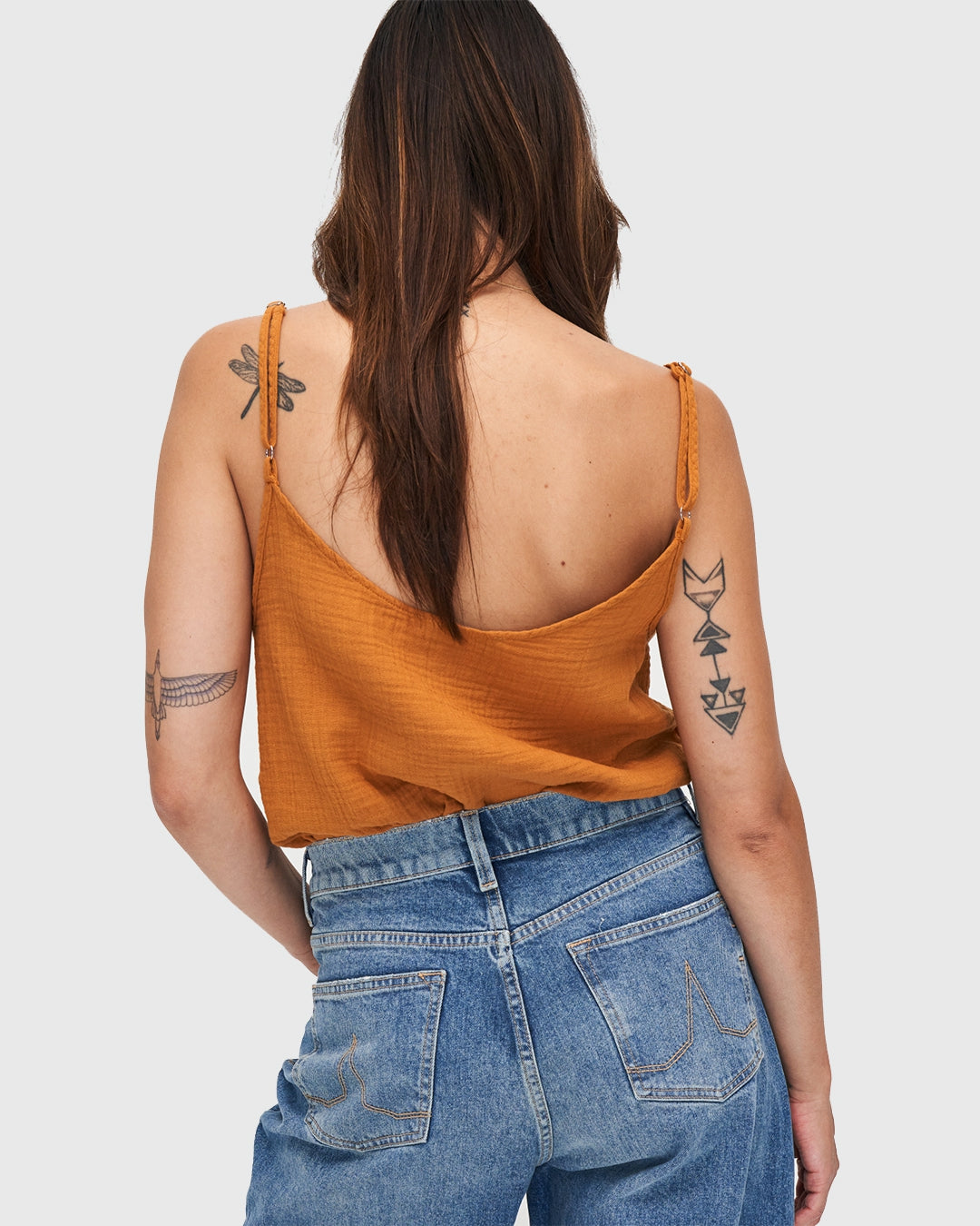 Top ocre en coton bio - taylor